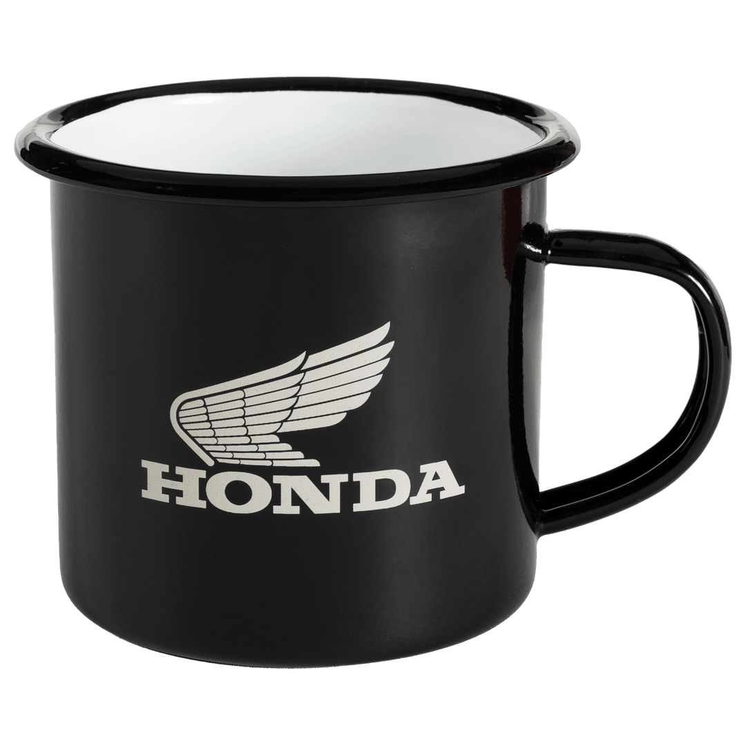 Heritage taza esmaltada negra Honda