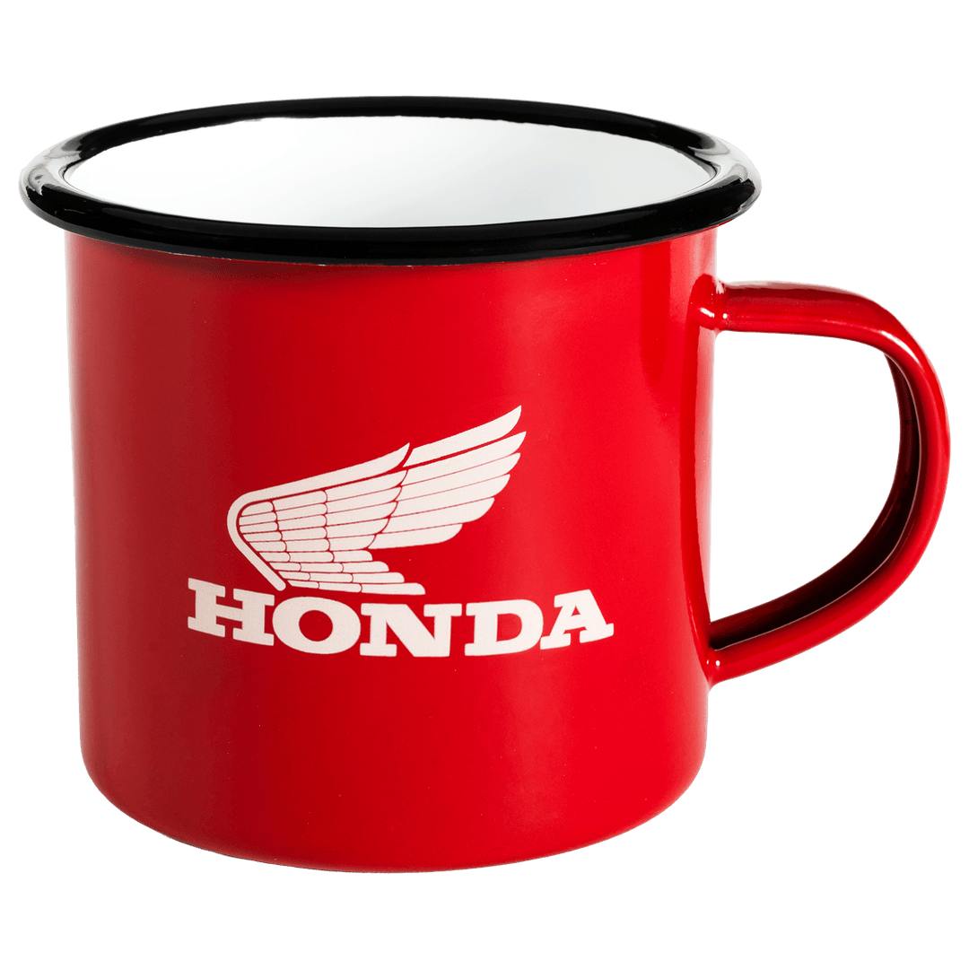 Heritage taza esmaltada roja Honda